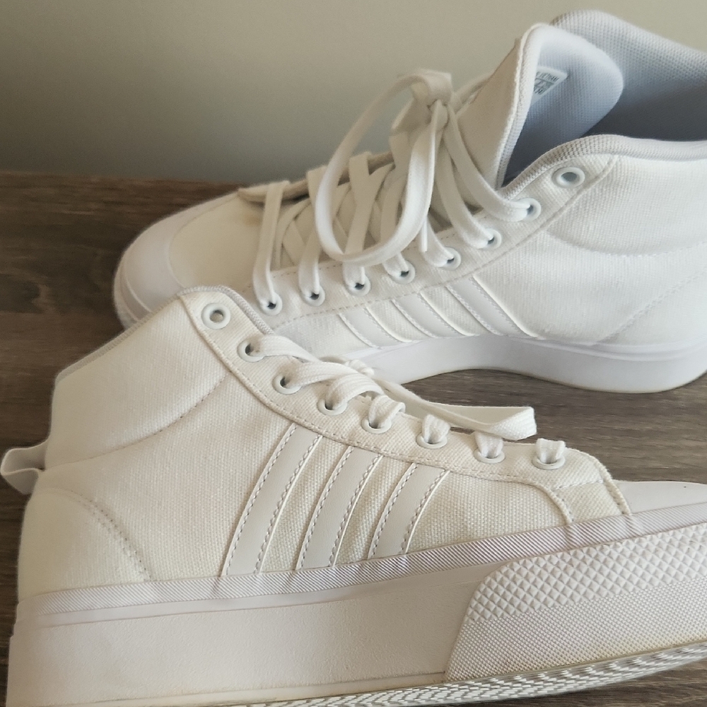 White High-Top Platform Sneakers - Picture 6 of 7